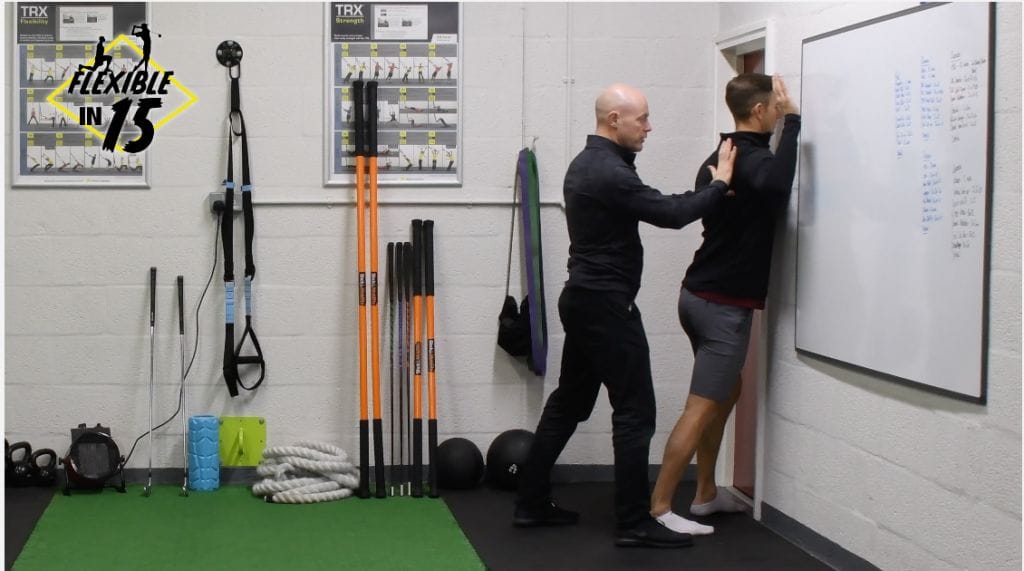 Spikey ball against the wall using the 90-90 position